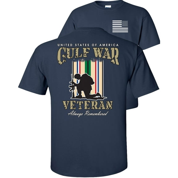 Fair Game Proud Veteran Gulf War Always Remember T-Shirt-Navy-2x
