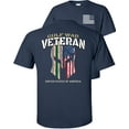 thumbnail image 1 of Fair Game Gulf War T-Shirt Veteran Campaign Service Ribbons American Flag Spartan Helmet-Navy-M, 1 of 5