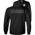 thumbnail image 1 of Fair Game HEMS Helicopter Emergency Medical Services Long Sleeve Shirt Air Ambulance EMS Flying Medevac-Black-Small, 1 of 5