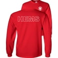 thumbnail image 1 of Fair Game HEMS Helicopter Emergency Medical Services Long Sleeve Shirt Air Ambulance EMS Flying Medevac-Red-3x, 1 of 5