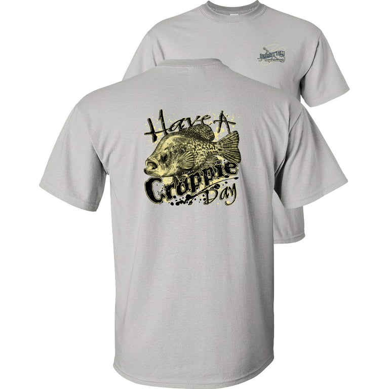 Fair Game Have a Crappie Day T-Shirt, Fishing Graphic Tee-Ice Grey-M