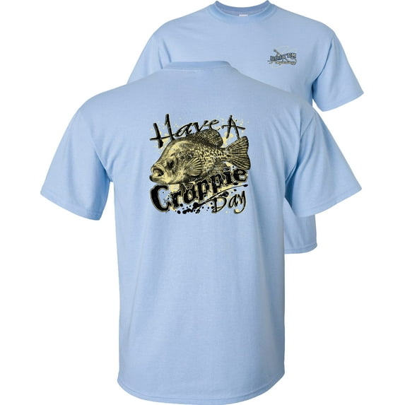 Fair Game Have a Crappie Day T-Shirt, Fishing Graphic Tee-Light Blue-L