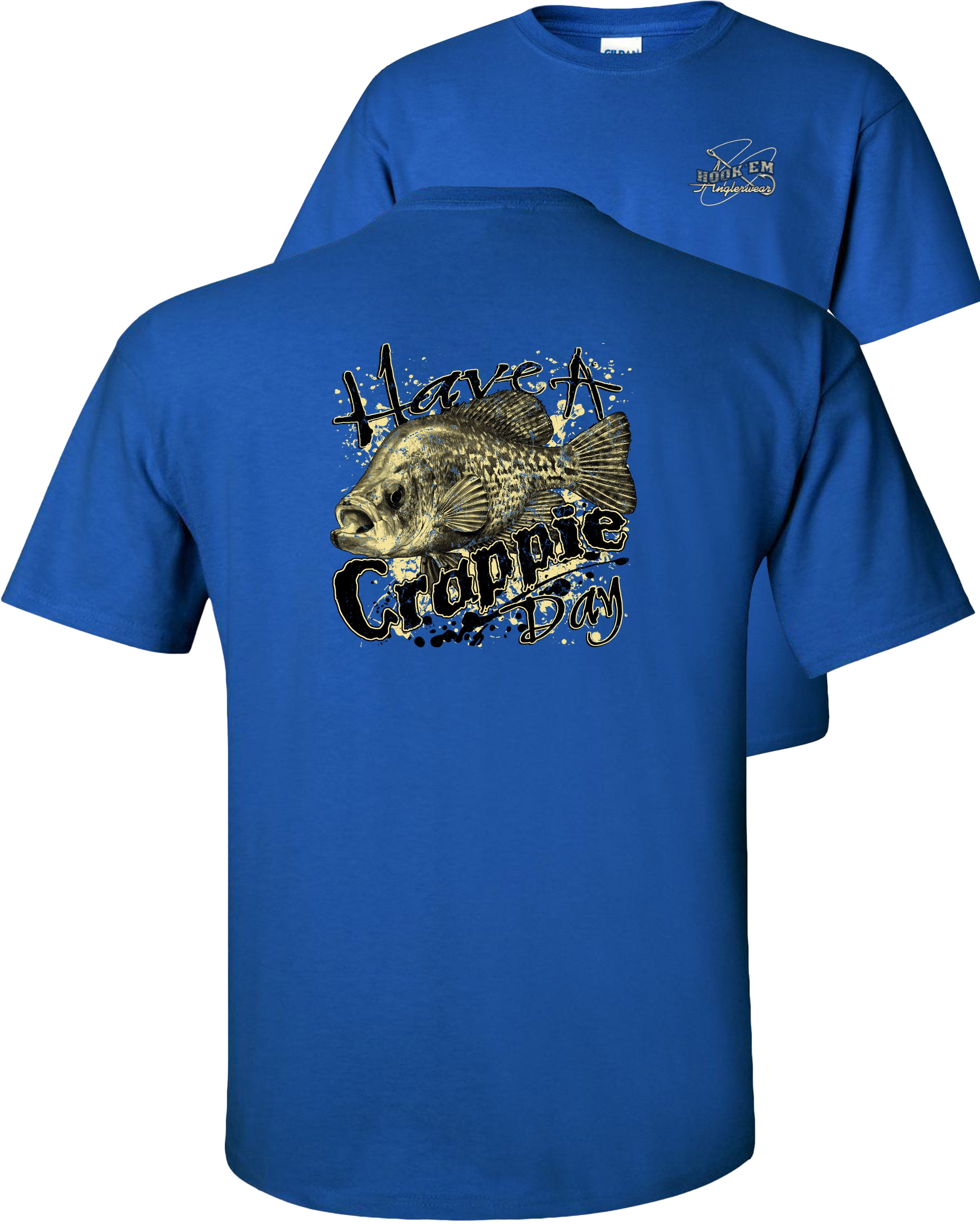 Fair Game Have a Crappie Day T-Shirt, Fishing Graphic Tee-Royal-L 