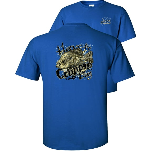 Fair Game Have a Crappie Day T-Shirt, Fishing Graphic Tee-Royal-M