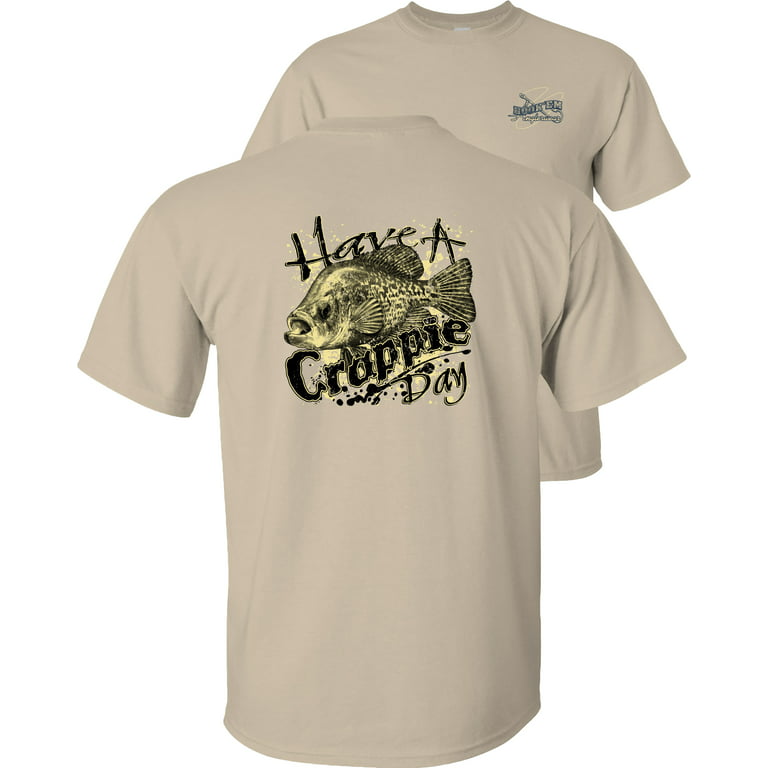 Fair Game Have a Crappie Day T-Shirt, Fishing Graphic Tee-Sand-XL