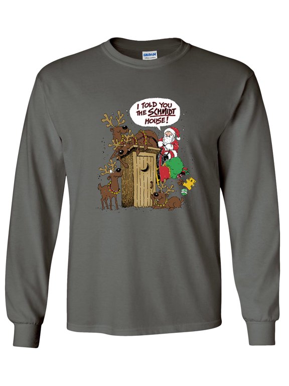I Told You The SCHMIDT House Long Sleeve Shirt-Charcoal-Large