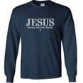 thumbnail image 1 of Fair Game Jesus The Way The Truth The Life Christian Long Sleeve Shirt-Navy-Large, 1 of 4