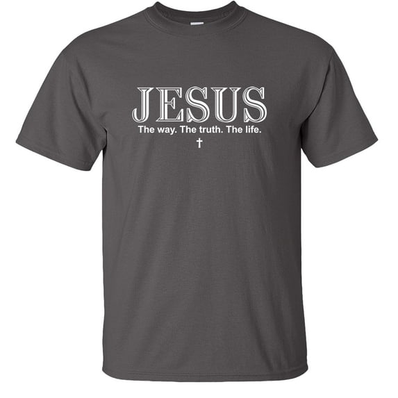 Fair Game Jesus The Way The Truth The Life T-Shirt, Christian graphic tee-Charcoal-2x