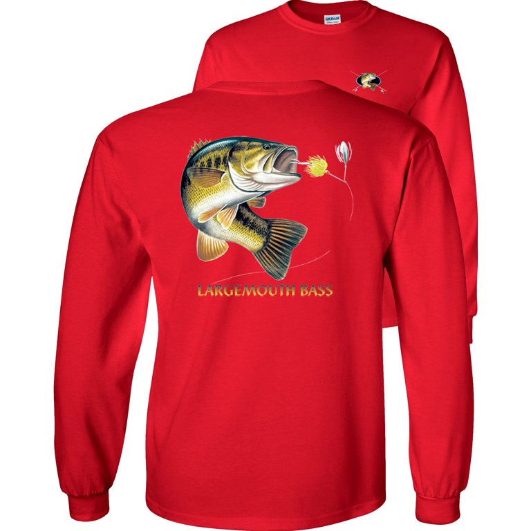 Fair Game Largemouth Bass Long Sleeve Shirt, combination profile