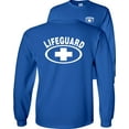 thumbnail image 1 of Fair Game Lifeguard Long Sleeve Shirt, lifeguarding cross Graphic Tee F&B-Royal-Large, 1 of 4