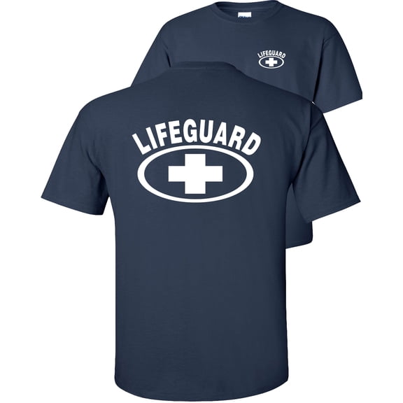 Fair Game Life Guard T-Shirt, Lifeguard Cross F&B-Navy-Blue-S