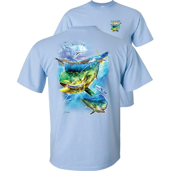 Fair Game Mahi Madness T-Shirt-Light Blue-XL