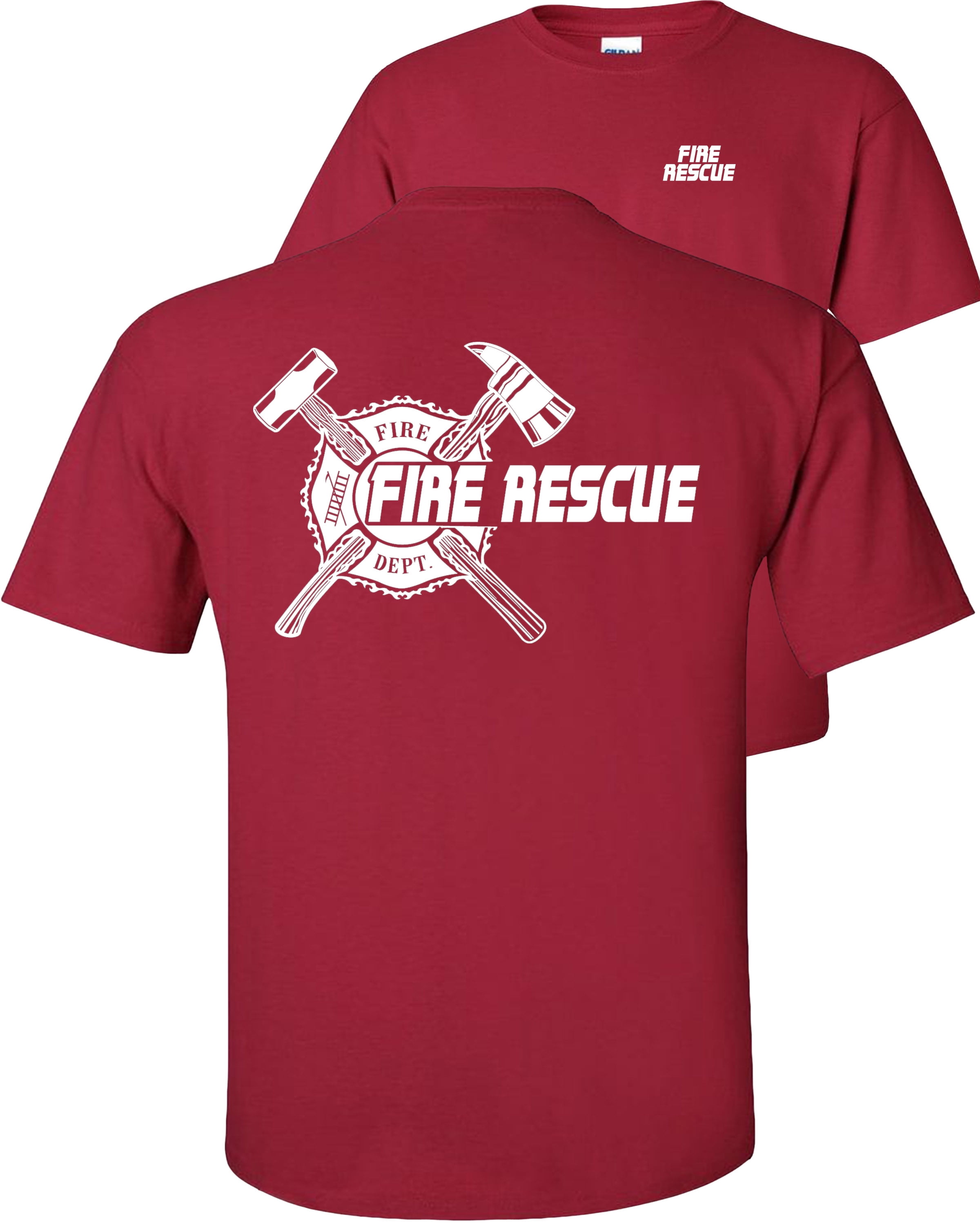 Firefighter Fire Department T-Shirt Fireman T-Shirt American Men's TShirt 3D