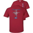 thumbnail image 1 of Fair Game Mustang Pony Stripe Ford T-Shirt-Cardinal-L, 1 of 6