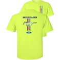 thumbnail image 1 of Fair Game Mustang Racing Stripe Ford T-Shirt, 5.0 Patriotic Shelby Pony Tribar, ford graphic tee-Safety Green-2x, 1 of 6