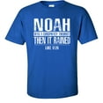 thumbnail image 1 of Fair Game Noah was a Conspiracy Theorist Then It Rained T-Shirt, Luke 17:26 Christian Graphic Tee-Royal-M, 1 of 4