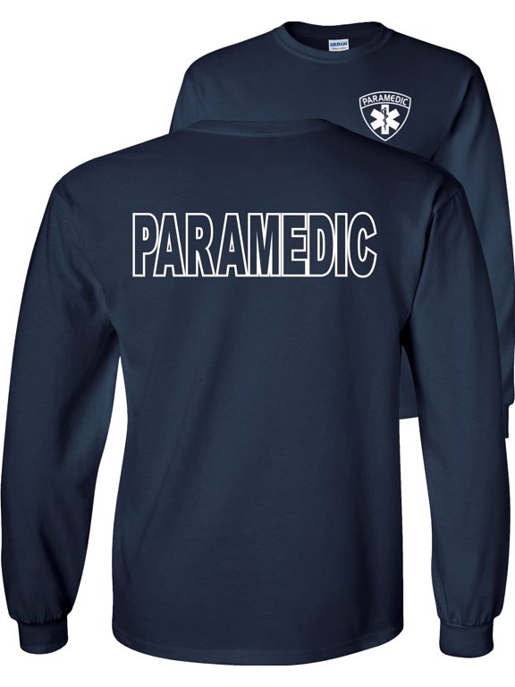 Paramedic Long Sleeve Shirt-Navy-Blue-XL