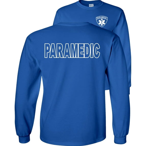 Fair Game Paramedic Long Sleeve Shirt-Royal-Blue-3x
