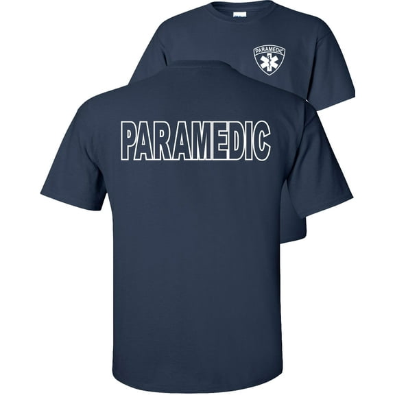 Fair Game Paramedic T-Shirt Emergency Medical Graphic Tee-Navy-2x