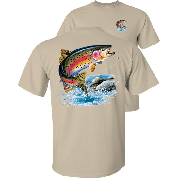 Fair Game Rainbow Trout Fishing T-Shirt-Sand-S
