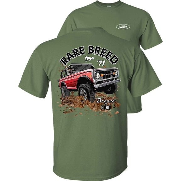 Fair Game Rare Breed 71 Ford Bronco T-Shirt-Military-Green-L