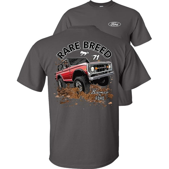 Fair Game Rare Breed 71 Ford Bronco T-Shirt-Charcoal-2x