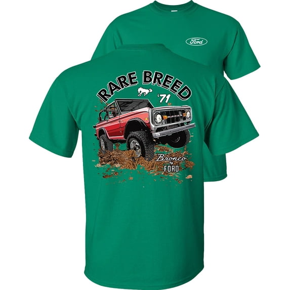 Fair Game Rare Breed 71 Ford Bronco T-Shirt-Kelly-Green-3x