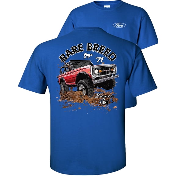 Fair Game Rare Breed 71 Ford Bronco T-Shirt-Royal Blue-XL