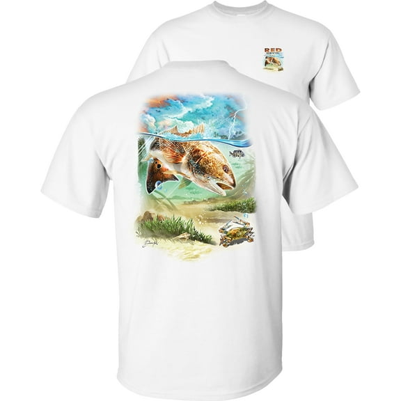 Fair Game Red Devil Fish T-Shirt Redfish-White-2x