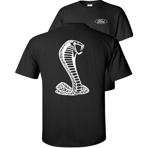 Fair Game Shelby White Cobra Ford T-Shirt-Black-S