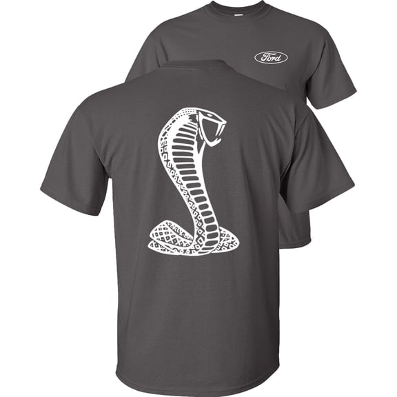 Fair Game Ford Shelby Cobra T-Shirt Mustang White Carroll Cobra Silhouette-Charcoal-M