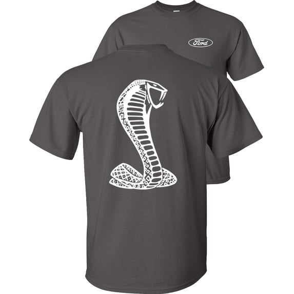 Fair Game Shelby White Cobra Ford T-Shirt-Charcoal-S