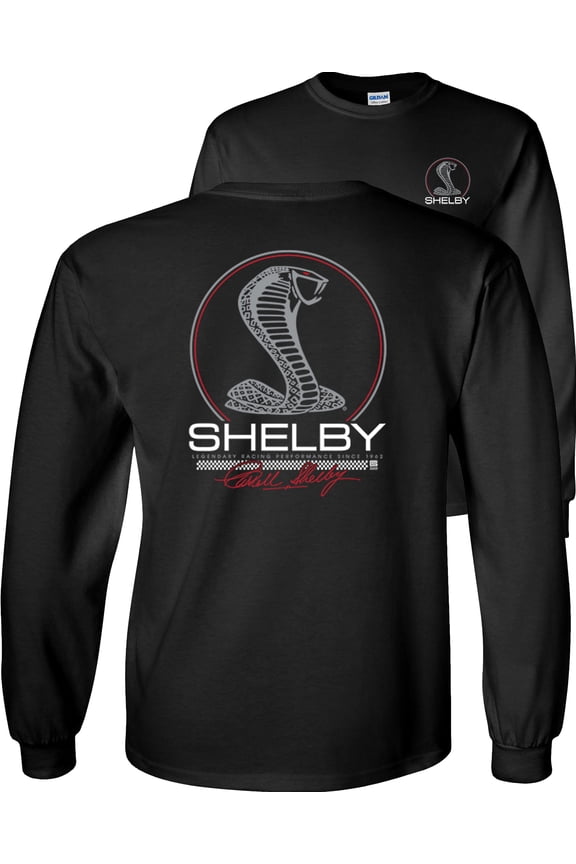 Shelby Cobra Legendary Racing Circle Long Sleeve Shirt-Black-Large