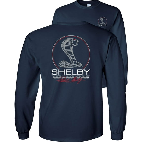 Fair Game Shelby Cobra Legendary Racing Circle Long Sleeve Shirt-Navy-2x