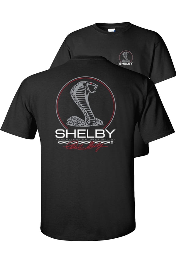 Shelby Cobra Legendary Racing Circle T-Shirt-Black-2x