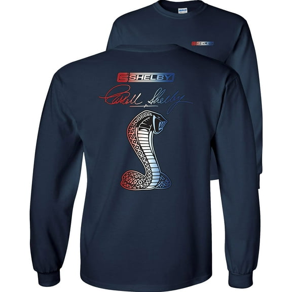 Fair Game Shelby Cobra Red White Blue Long Sleeve Shirt-Navy-Medium
