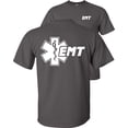 thumbnail image 1 of Fair Game Star of Life EMT T-Shirt Emergency Medical Technician-Charcoal-L, 1 of 5