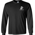 Fair Game US Marines Chest Long Sleeve Shirt White Emblem EGA Crest