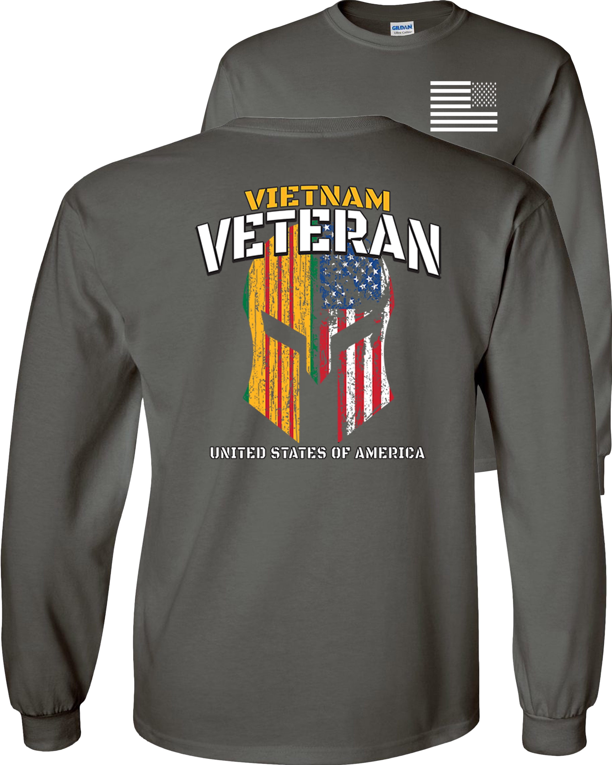 Fair Game Vietnam Veteran Long Sleeve Shirt Campaign Service Ribbons American Flag Spartan