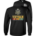 thumbnail image 1 of Fair Game Proud Vietnam Veteran Eagle Long Sleeve Shirt-Black-Small, 1 of 5