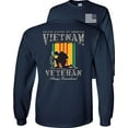 thumbnail image 1 of Fair Game Proud Vietnam Veteran Always Remember Long Sleeve Shirt-Navy-Large, 1 of 5