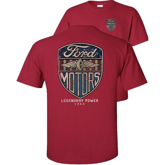 Fair Game Vintage Ford Motors T-Shirt Legendary Power 1903-Cardinal-M