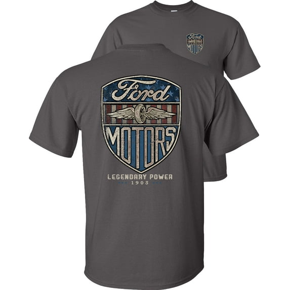 Fair Game Vintage Ford Motors T-Shirt Legendary Power 1903-Charcoal-S
