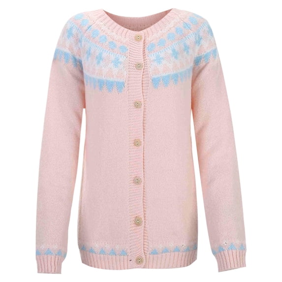 Fair Isle Knit Sweater Coat For Soft Loose Fit Long Cardigan Warm Knit Open Front Top Elegant Fall Winter Outerwear