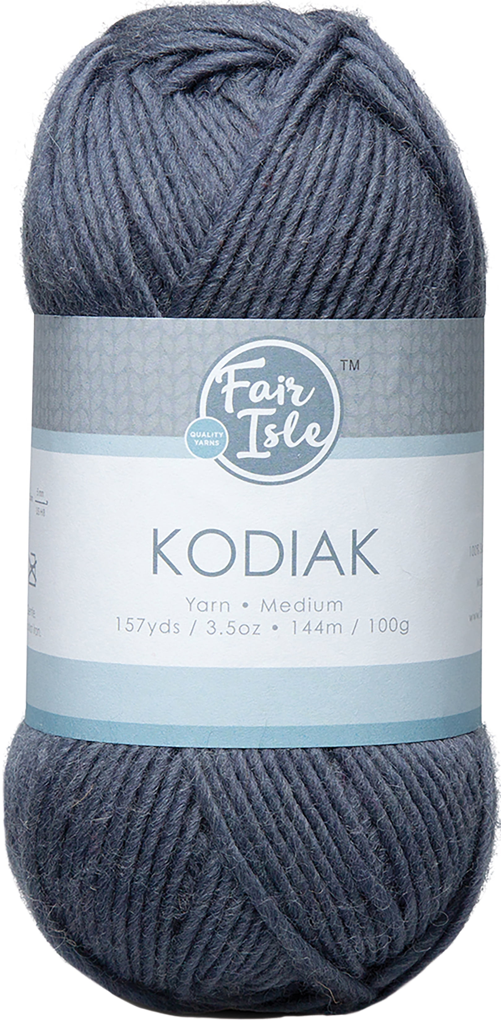 Fair Isle Kodiak Solid Color YarnAsh
