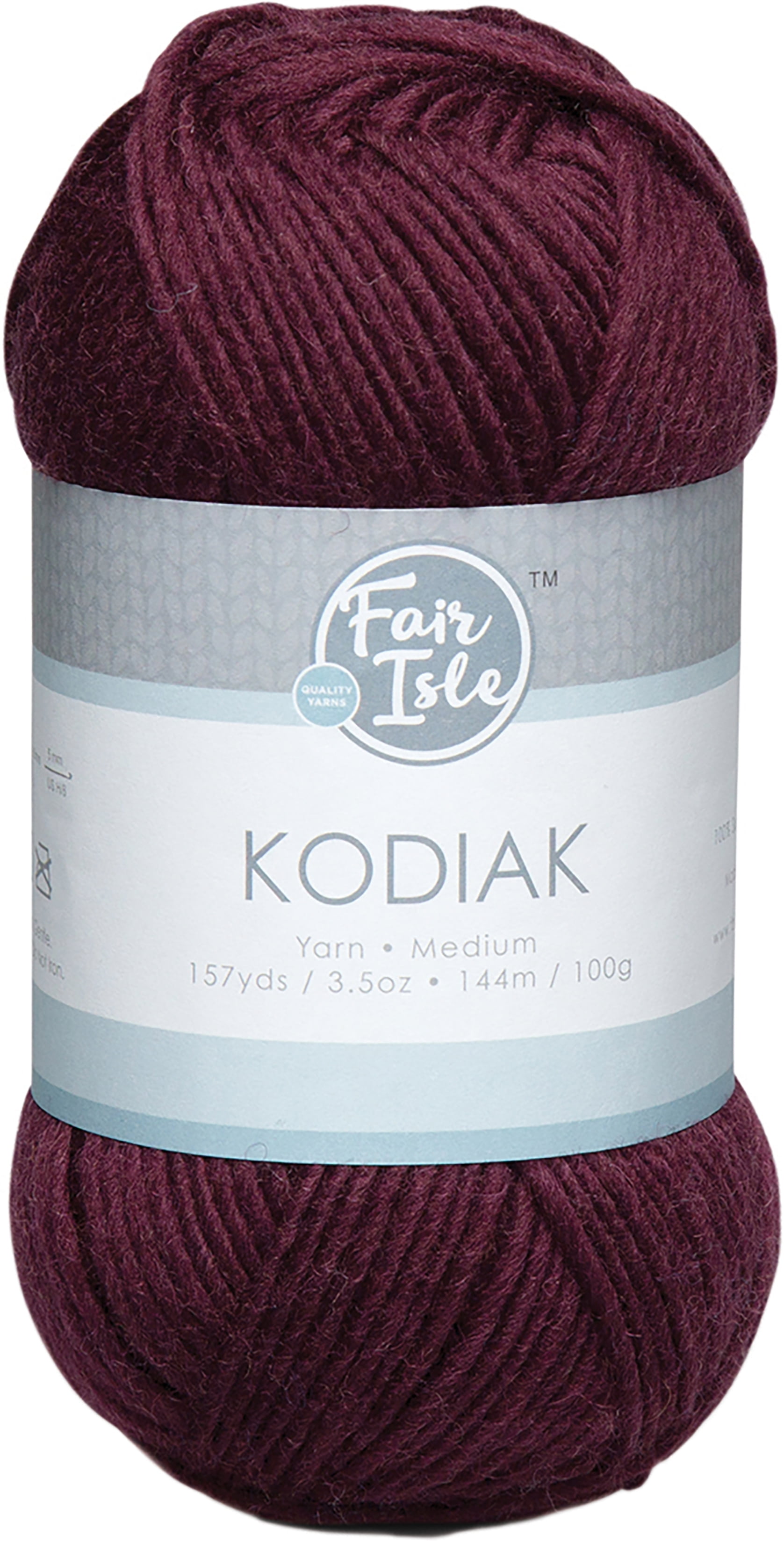 Fair Isle Kodiak Solid Color YarnMerlot