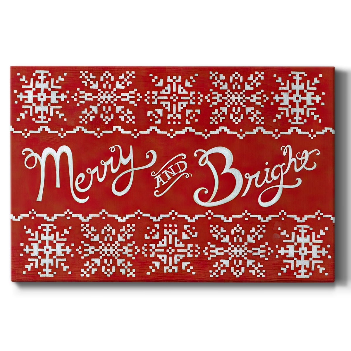 Fair Isle Snowflake I- Gallery Wrapped Canvas