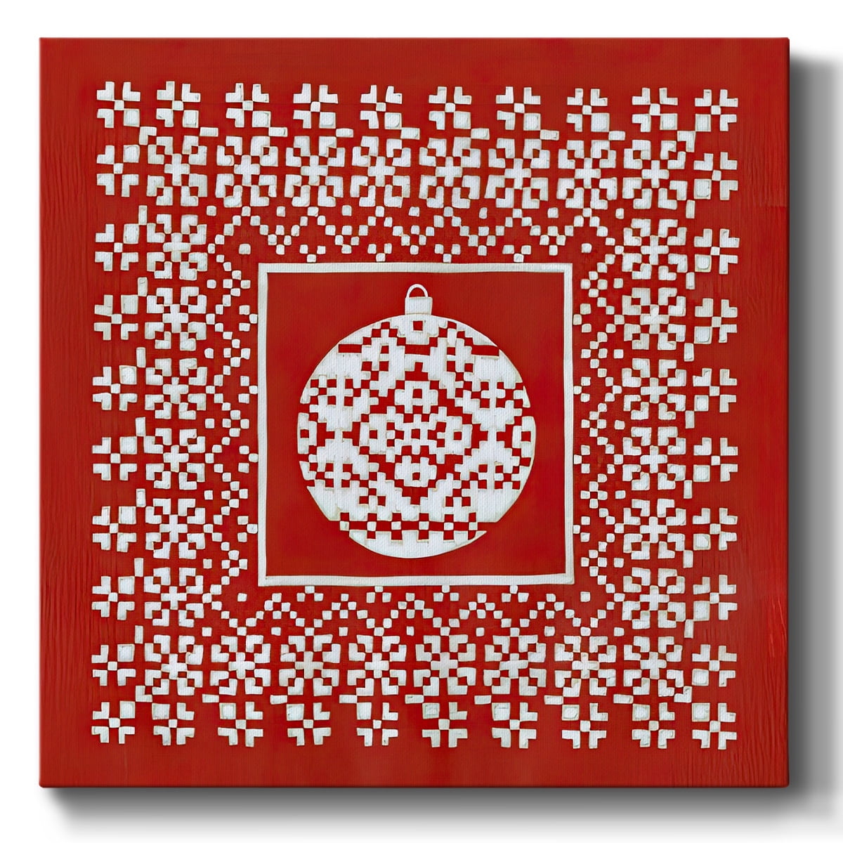 Fair Isle Snowflake VI- Gallery Wrapped Canvas