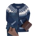 thumbnail image 1 of Fair Isle Sweaters Cardigans for Women Round Neck Fall Sweater Loose Casual Button Down Long Sleeve Open Front Knit Christmas Sweater S-XL Alsol Lamesa, 1 of 5