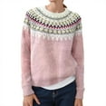 thumbnail image 1 of Fair Isle Sweaters Women Knit Sweater Winter Warm Pullover Oversized Casual Turtleneck Soft Cozy Yarn Thick Patterned Top Sweaters Top, 1 of 4